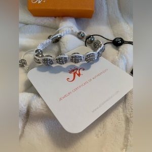 Joseph Nogucci Silver | Crystal Pavé Kikiballa Bracelet | White